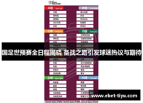 国足世预赛全日程揭晓 备战之路引发球迷热议与期待